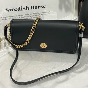 Coach Dinky Shoulder Bag Leather/Black 2 Straps CW641NWT